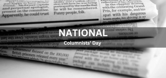National Columnists’ Day [राष्ट्रीय स्तंभकार दिवस]